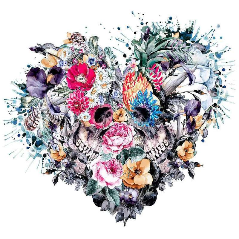 Diamond Mosaic 30x30 cm Heart, 24 colors, level 3