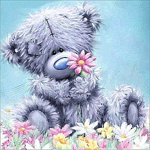 Diamond mosaic 30x30 cm Plush bear, 21 colors, level 3