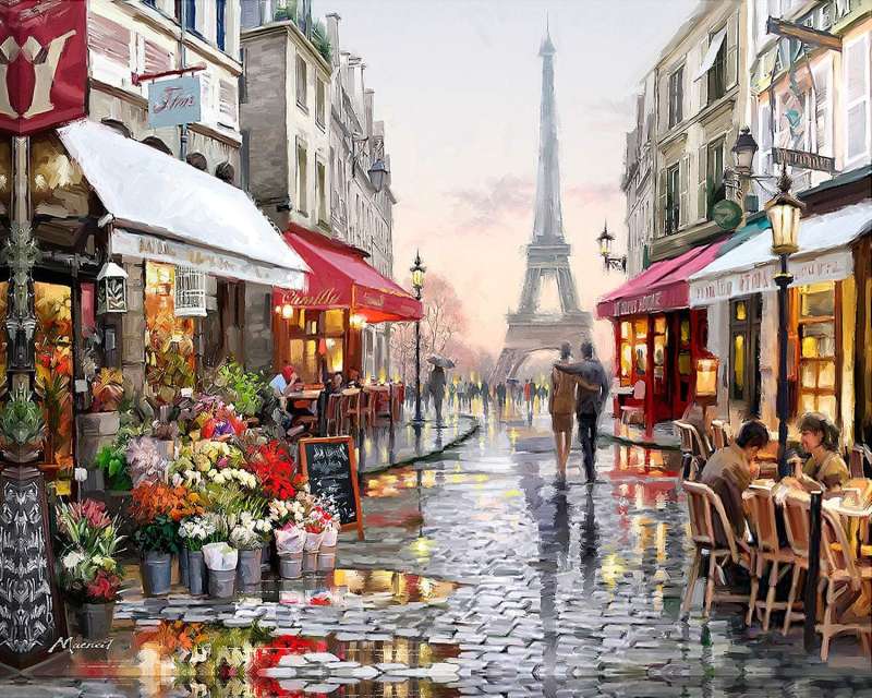 Diamond Mosaic 30x40 cm Autumn in Paris, 26 colors, variable 4
