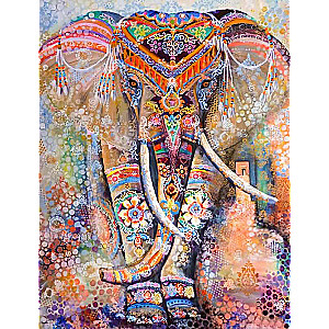 Diamond Mosaic 30x40 cm Indian Elephant, 28 colors, urv. 4