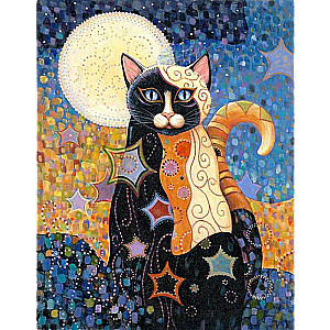Diamond painting 30x40 cm Moon cat, 26 colors, urv. 4