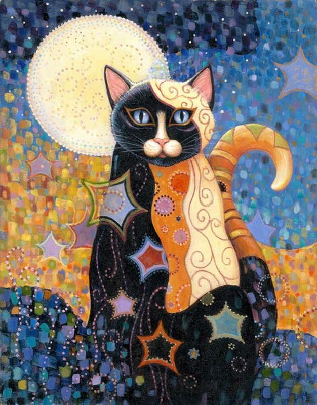 Diamond painting 30x40 cm Moon cat, 26 colors, urv. 4