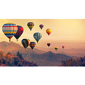 Diamond Mosaic 30x40 cm Balloons, 26 colors, level 4