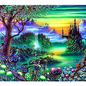 Diamond Mosaic 30x40 cm Fantastic Beauty, 26 colors, rough 4