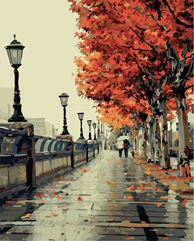Diamond Mosaic 30x40 cm Autumn Embankment, 26 colors, level 4