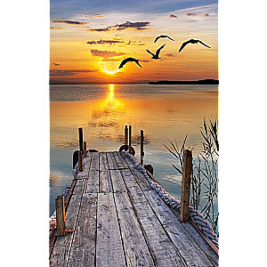 Diamond painting 30x40 cm Sunset on the lake, 26 colors, level 4