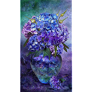 Diamond Mosaic 30x40 cm Hydrangea, 26 colors, level 4