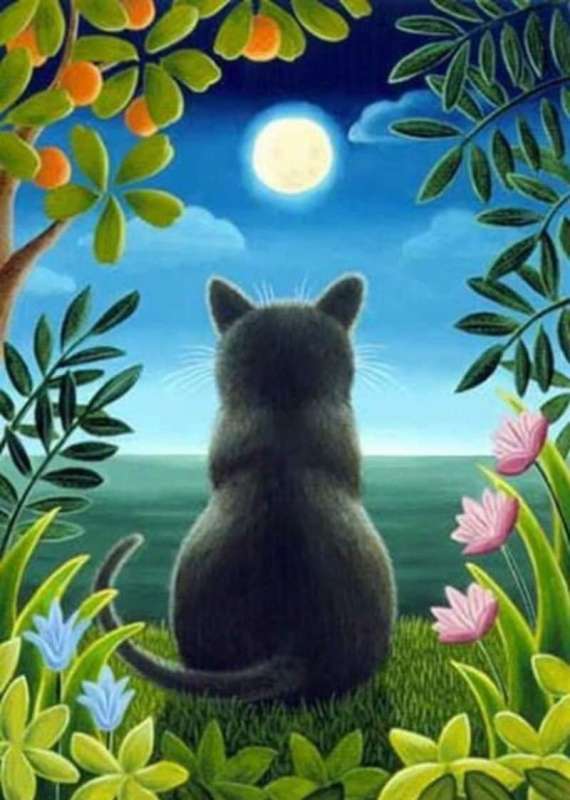 Diamond mosaic 30x40 cm Dreaming Cat, 26 colors, level 4