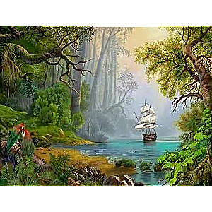 Diamond mosaic 30x40 cm Enchanted Bay, 26 colors, version 4