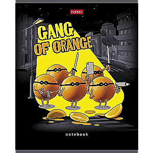 Notebook 48 sheets A5 size grid - Orange Gang