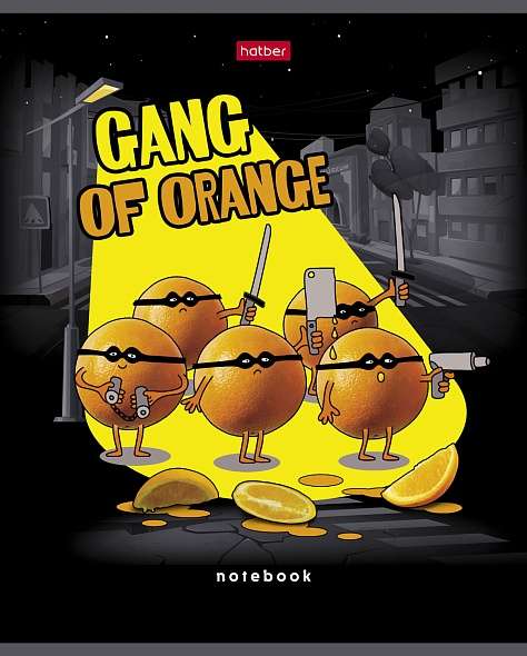 Notebook 48 sheets A5 size grid - Orange Gang