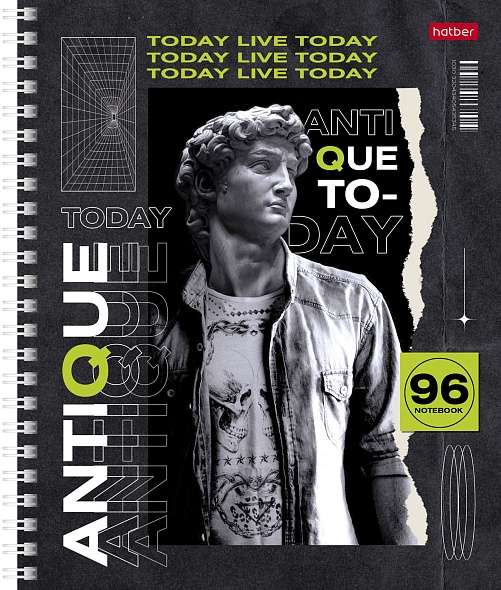 Notebook 96 sheets A5 format grid - Modern Antiquity
