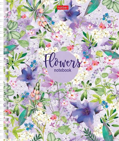 Notebook 96 sheets A5 format grid - Floral Romance