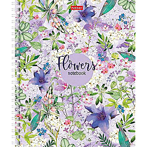 Notebook 96 sheets A5 format grid - Floral Romance