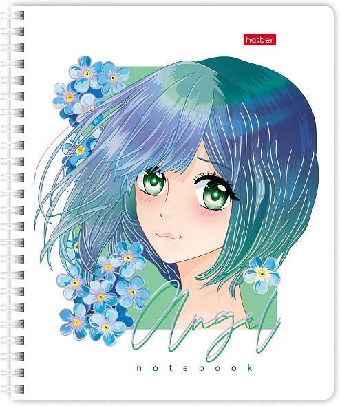 Notebook 96 sheets A5 size grid - Anime Angels