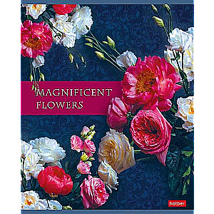 Notebook 80 sheets A5f grid - Luxurious flowers