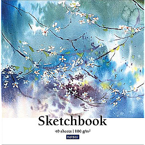 Premium SketchBook Notebook 40 sheets 220x220mm