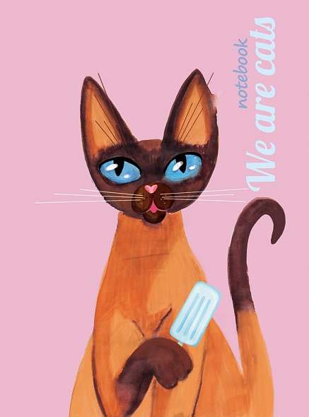Business Notebook 80 sheets A6 format 112x151mm grid - WE are cats