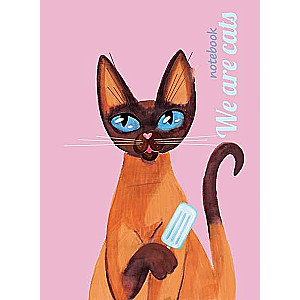 Business Notebook 80 sheets A6 format 112x151mm grid - WE are cats