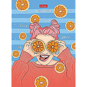 Business Notebook 80 sheets A6 format 112x151mm grid - Charming Eyes