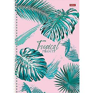 Notebook 96 sheets A4 grid - Tropical leaves