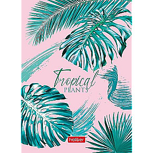 Business Notebook 160 Sheets A6f Grid - Tropical Leaves