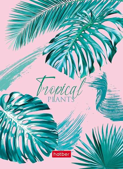 Business Notebook 160 Sheets A6f Grid - Tropical Leaves