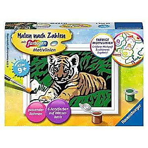 Paint by Numbers 12x8.5cm Tiger