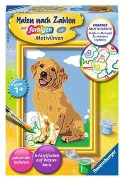Paint by Numbers 12x8.5cm Golden Retriever