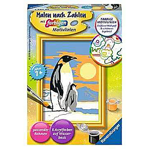 Paint by Numbers 8.5x12 cm Penguins