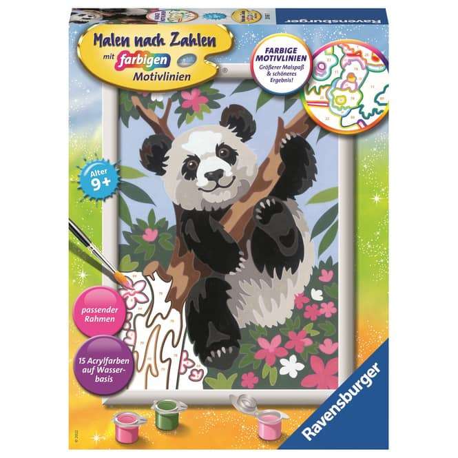 Painting by numbers 18X24cm Panda