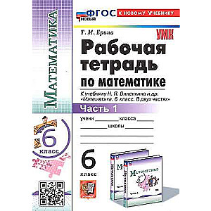 Mathematics. Grade 6. Workbook for the textbook by N. Ya. Vilensky and others. In 2 parts. Part 1.