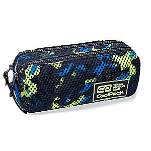 COOL PACK Camo mesh yellow pencil case, 2 compartments