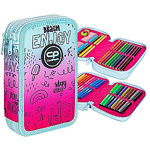 COOL PACK Jumper 2 Pink scribble Pencil Case, 2 Compartments, with Accessories