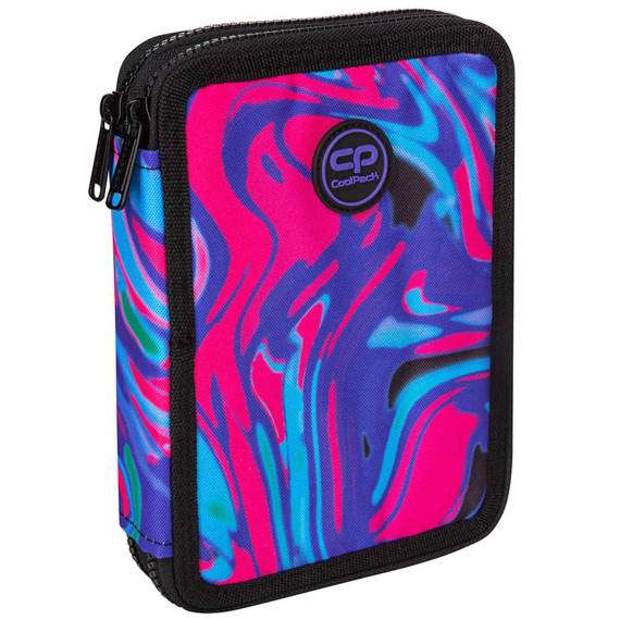 COOL PACK Jumper XL Marble Pencil Case, 2 Compartments, with Accessories