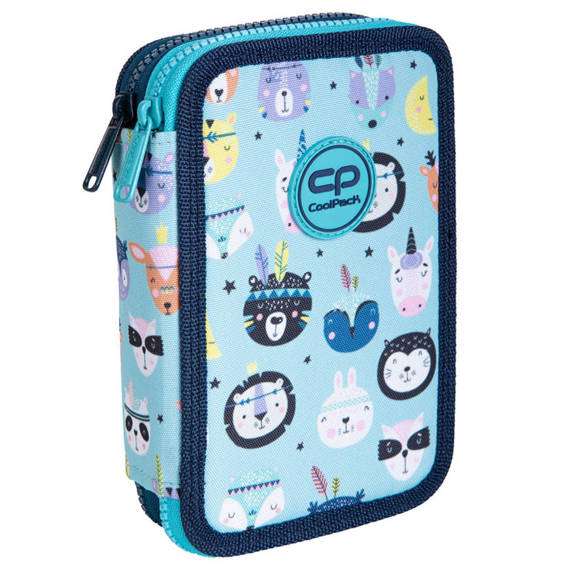 Pencil case COOL PACK Jumper 2 Indian zoo, 2 compartments, with accessories