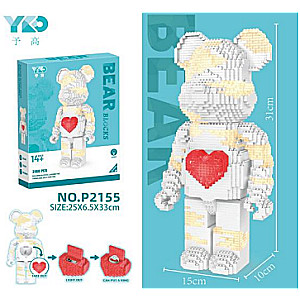 3D YCO Bear with Heart and Ring Constructor/Mosaic, 3168 pcs., 310x100x150mm