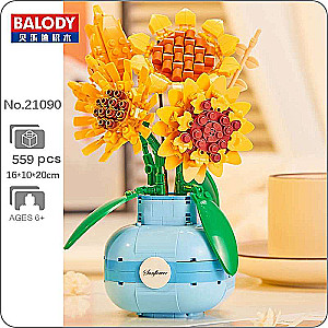 Constructor/Mosaic 3D BALODY Sunflowers in a Vase, 559 pieces.