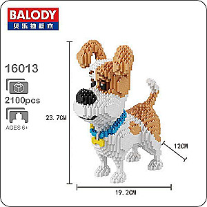Constructor/Mosaic 3D BALODY Dog, 2100 pcs, 237x192x120mm