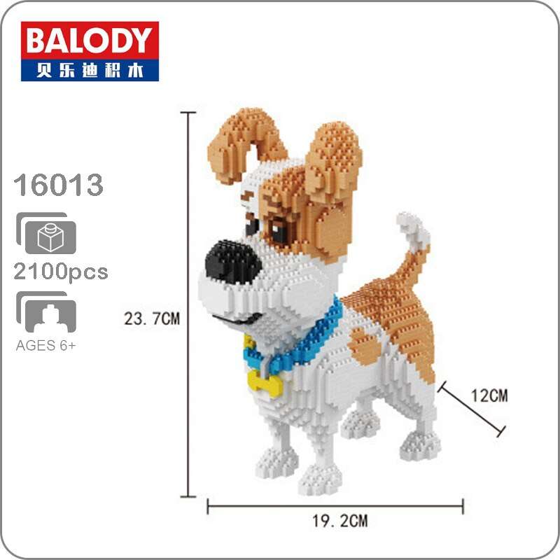 Constructor/Mosaic 3D BALODY Dog, 2100 pcs, 237x192x120mm