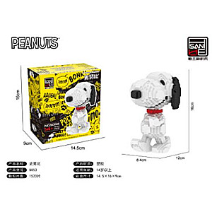 3D Construction Set / Mosaic HSANHE Snoopy, 1520 pcs.