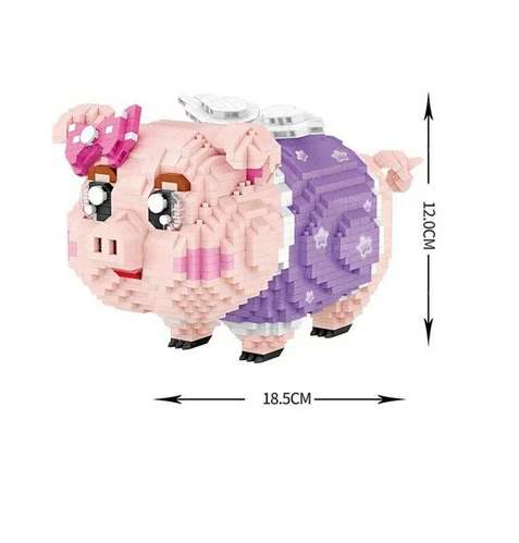 3D LOZ Constructor/Puzzle Piggy Bank, 2050 pcs, 185x120mm