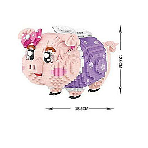 3D LOZ Constructor/Puzzle Piggy Bank, 2050 pcs, 185x120mm