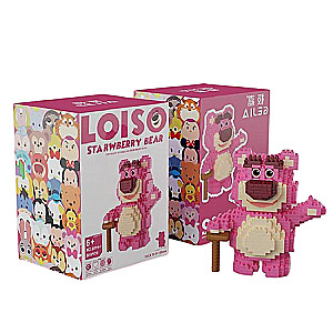 Constructor / Mosaic 3D GEJIA Pink Bear, 805 pcs, 110x55x120mm