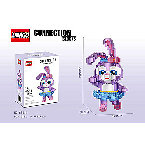Constructor/Mosaic 3D LINKGO Rabbit, 1023 pcs, 230x84x128mm