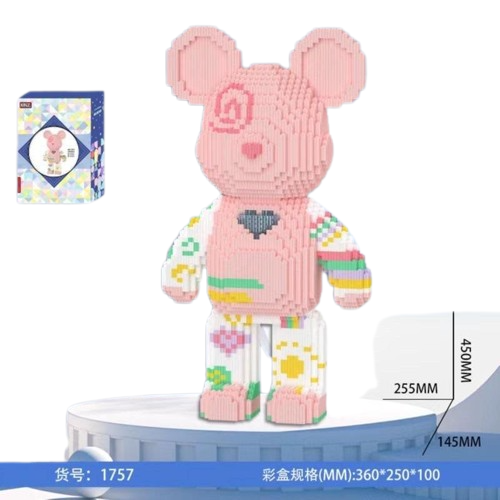 Constructor/Mosaic 3D XINZ Pink Bear, 7544 pieces, 750x255x145mm