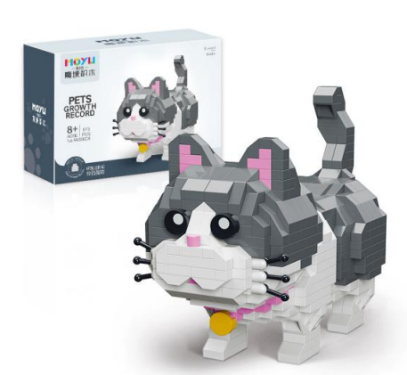 Constructor/Mosaic 3D MOYU Cat, 673 pcs