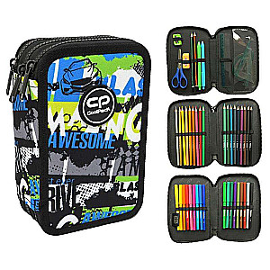 COOL PACK Jumper 3 Center Pencil Case, 3 Compartments, with Accessories