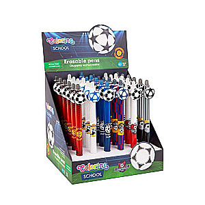 Blue Gel Pen 0.5mm with Eraser COLORINO FOOTBALL