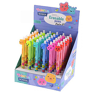 Blue Gel Pen 0.5mm with Eraser COLORINO JELLY HEADS